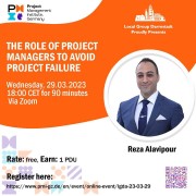 سخنرانی دکتر علوی‌پور در موسسه مدیریت پروژه آمریکا (PMI) در Chapter آلمان